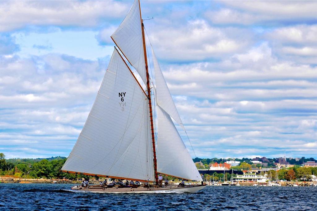 Spartan with IHYC Clubhouse in distance © M.A. Fisher Photography